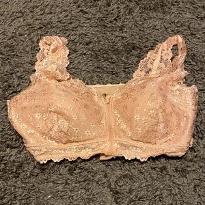 Lightly lined zip front bra